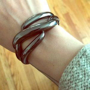Gunmetal Hinge bangle bracelet